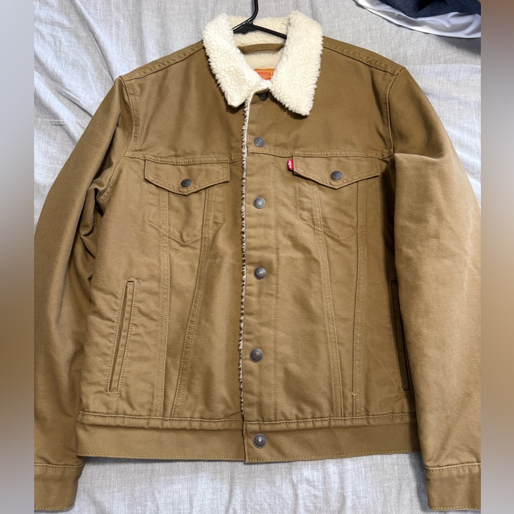 Levi's Men's Tan Sherpa Collar Jacket
